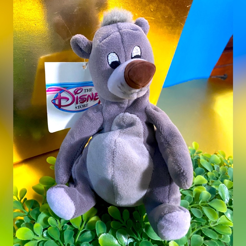 DISNEY STORE NWT VTG 1990’s THE JUNGLE BOOK COLLECTIBLE BALOO BEAN BAG PLUSH